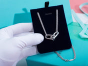 HARDWEAR DOUBLE LINK PEDANT SILVER NECKLACE