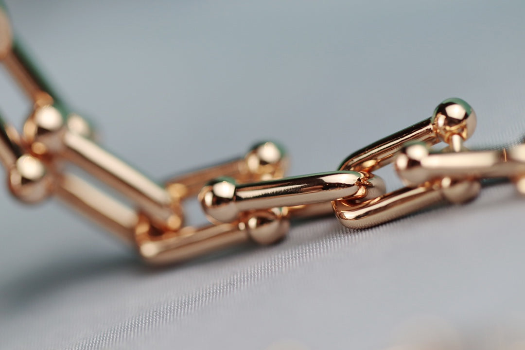 HARDWEAR LINK PINK GOLD NECKLACE
