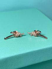 KNOT EARRINGS PINK GOLD DIAMOND