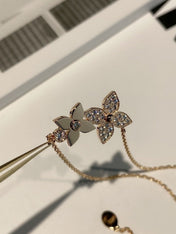 DOUBLE STAR DIAMOND NECKALCE