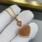 HAPPY HEART GOLD DIAMOND NECKLACE