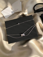 CRUSH SILVER DIAMOND NECKLACE