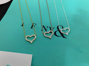LARGE DIAMOND HEART NECKLACE