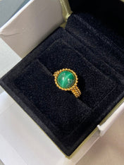 COULEURS MALACHITE PINK GOLD RING