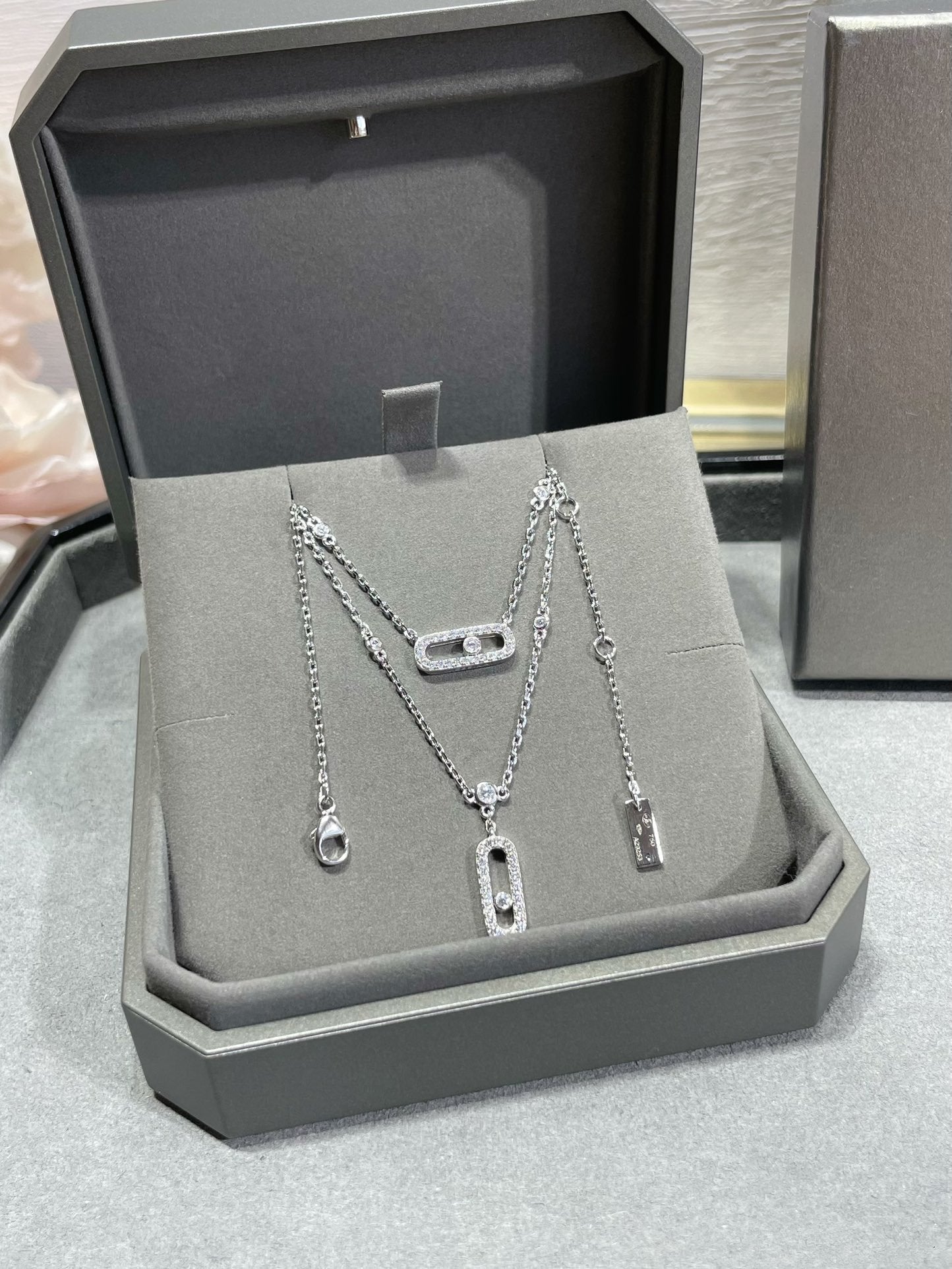 MOVE 2 ROW DIAMOND NECKLACE