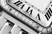 PANTHERE 27MM SILVER CASE DIAMOND BEZEL WHITE DIAL