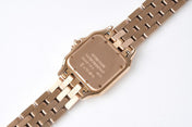 PANTHERE 27MM PINK GOLD CASE DIAMOND BEZEL WHITE DIAL