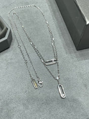 MOVE UNO 2 ROW DIAMOND NECKLACE