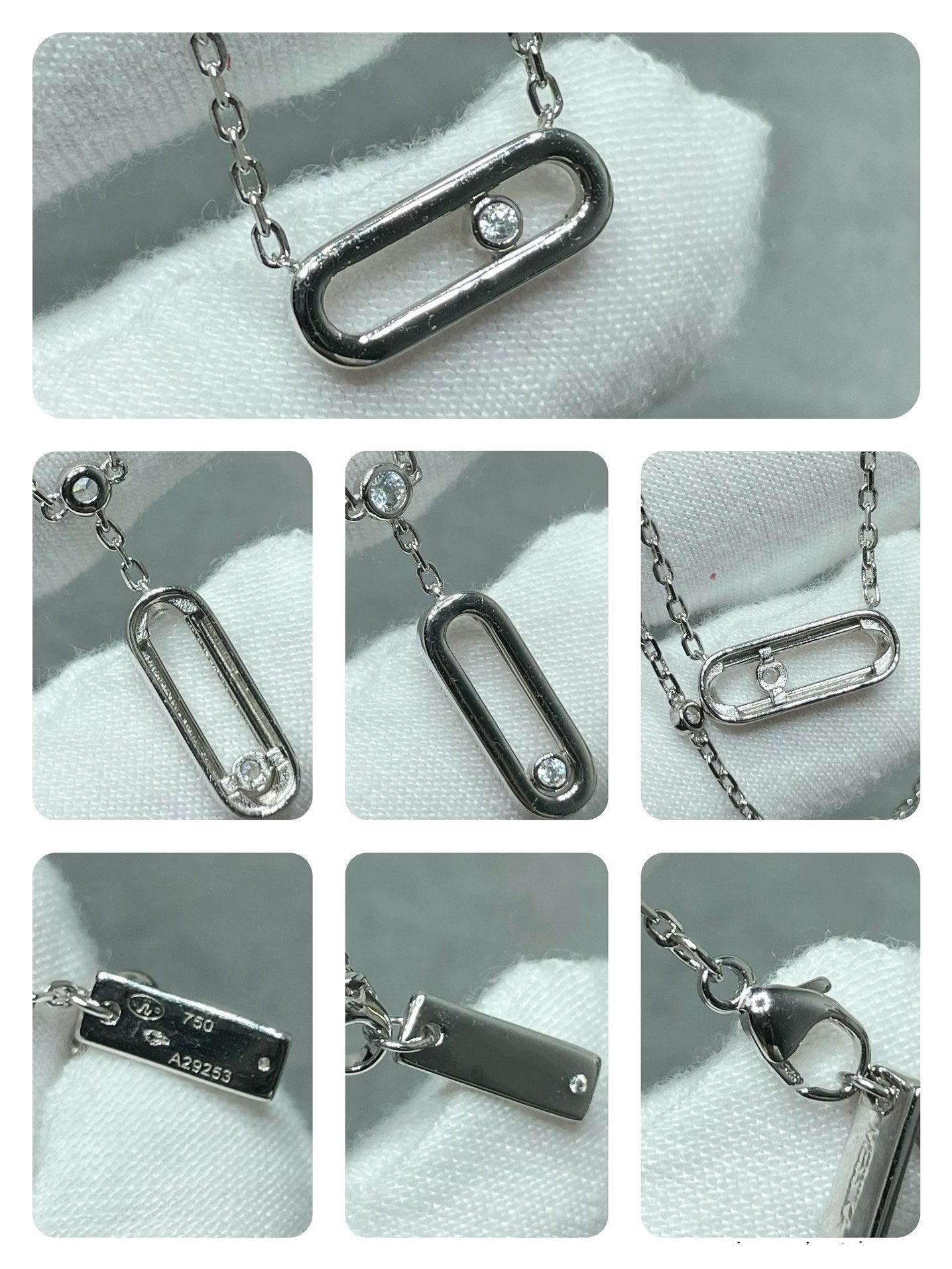 MOVE UNO 2 ROW DIAMOND NECKLACE