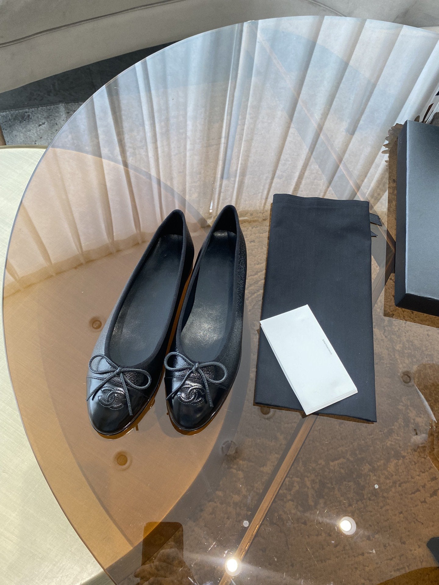 BALLET FLATS ALL BLACK LAMBSKIN