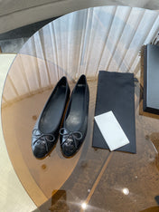 BALLET FLATS ALL BLACK LAMBSKIN