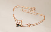 LV STAR PINK MOP 1 DIAMOND PINK GOLD NECKLACE