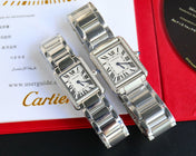 TANK MUST SMALL STEEL DIAMOND BEZEL WHITE DIAL
