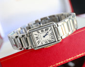 TANK MUST SMALL STEEL DIAMOND BEZEL WHITE DIAL