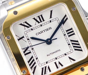 SANTOS LADY 35.1MM AUTOMATIC GOLD STEEL