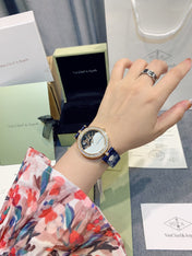 LADY ARPELS WATCHS SILVER DIAMOND PAVED