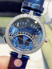 LADY ARPELS LOVER BRIDGE BLUE CROCODILE