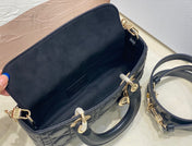 SMALL LADY D-JOY 22 BLACK LAMBSKIN