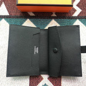 BEARN COMPACT WALLET 12 IN BLACK EPSOM LEATHER