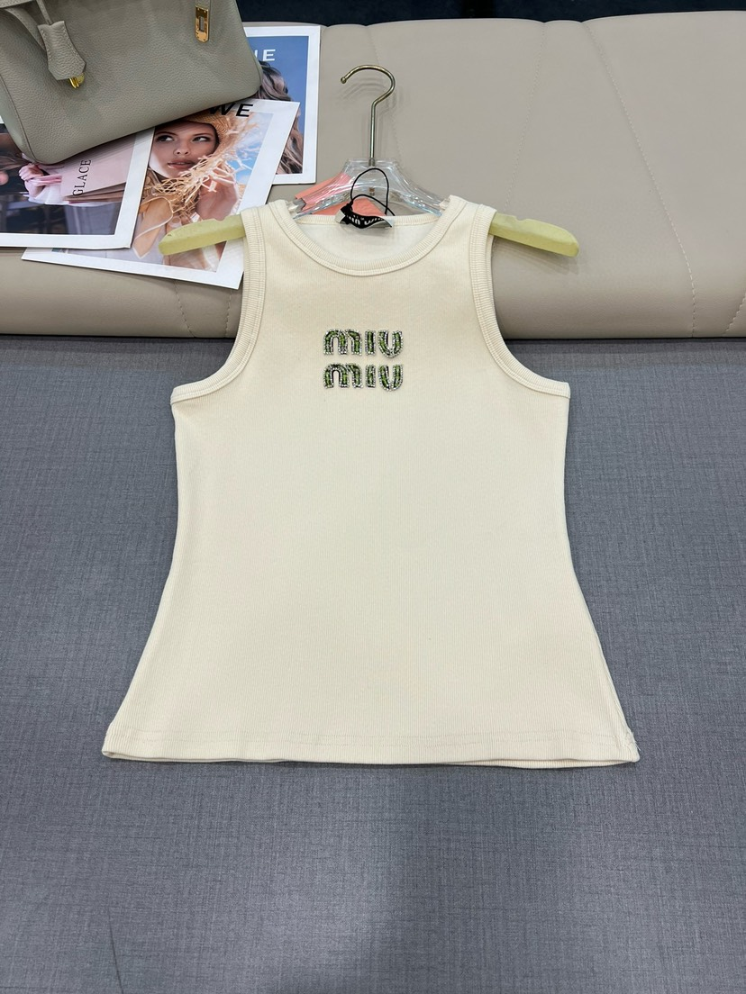 Miu Hand-beaded camisole