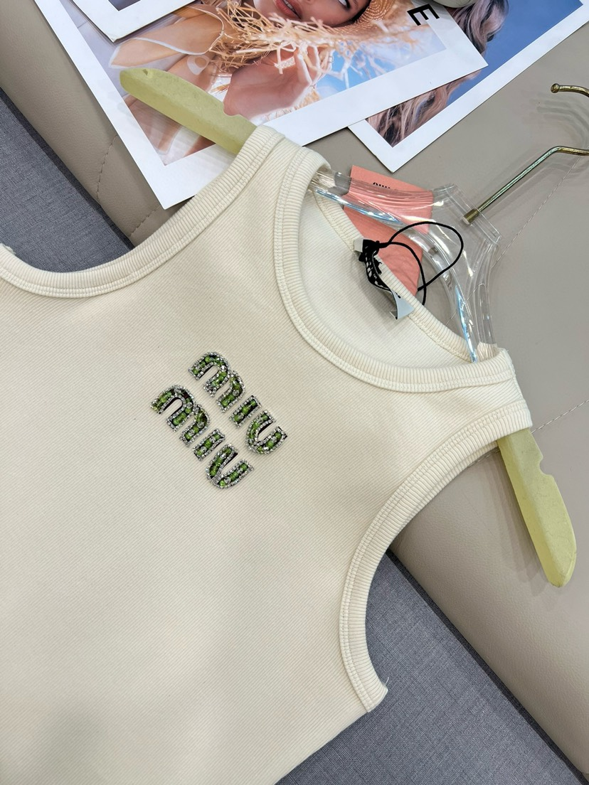 Miu Hand-beaded camisole