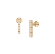 ICE CUBE PINK GOLD EARRINGS