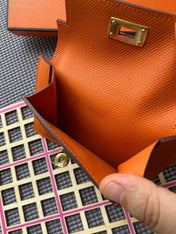 HM Kelly Pocket 13.5 Orange Epsom Ghw