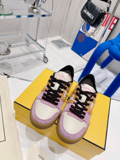 FENDI CASUAL SNEAKER IN COLORFUL CALFSKIN AND SUEDE