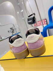 FENDI CASUAL SNEAKER IN COLORFUL CALFSKIN AND SUEDE