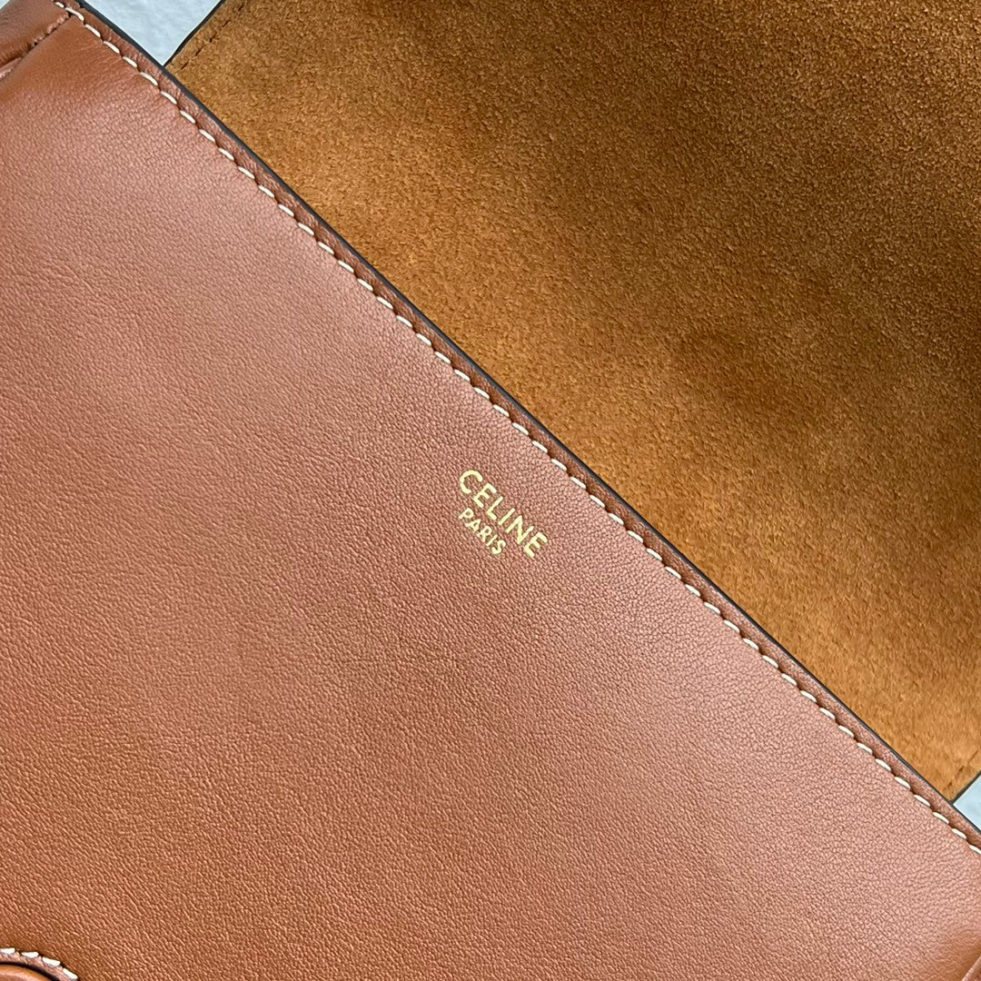 FOLCO CUIR TRIOMPHE 18 IN RED BROWN CALFSKIN