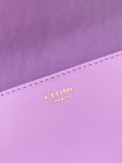 20 CHAIN EMBOSSED ARMPIT BAG PURPLE CALFSKIN
