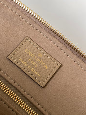 PETIT PALAIS PM MEDIUM SHOULDER BAG 29 IN BROWN EMBOSSED COWHIDE GOLD-TONE HARDWARE