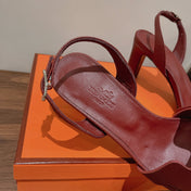 HOLY 75 SANDAL IN BERRY RED GRAINED CALFSKIN
