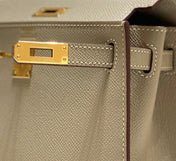 KELLY MINI 20 BAG IN TAN BROWN CALFSKIN WITH GOLD HARDWARE