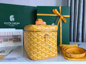MUSE VANITY CASE 20 IN YELLOW GOYARDINE CANVAS