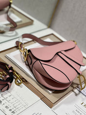 DIOR 26S SADDLE BAG 25 IN PINK CALFSKIN