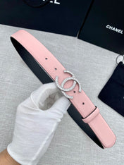 CHANEL 26S BELT 30 MM IN LIGHT PINK CALFSKIN 661512