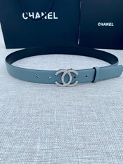 CC 26S BELT 30 MM IN LIGHT BLUE CALFSKIN SILVER HARDWARE 661514
