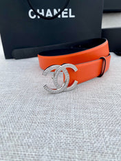 CHANEL 26S BELT 30 MM IN ORANGE CALFSKIN 661518
