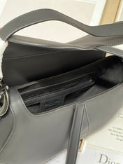 DIOR 26S SADDLE BAG 19 IN BLACK CALFSKIN
