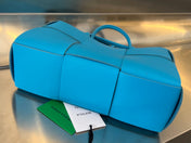 SMALL ARCO TOTE 30 IN CERULEAN BLUE LAMBSKIN