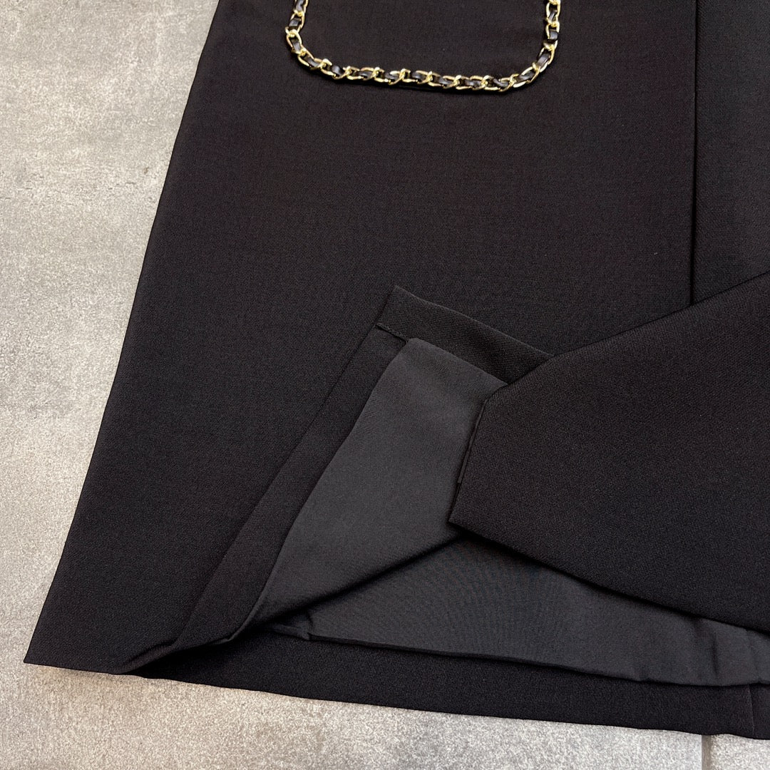 CHANEL 25S SHORT-SLEEVE LOOSE DRESS 502