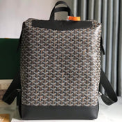 CISALPIN BACKPACK 43 IN BLACK GOYARDINE CANVAS AND CALFSKIN