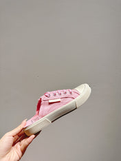 BALENCIAGA 25S SPORT CLOGS IN PINK CANVAS