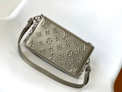 LV 25S LEXINGTON PREMIUM ORIGINAL HANDBAG 21 IN BEIGE GRAY MOONOGRAM CALFSKIN SHIMMERING METALLIC GOLD