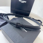 YSL 25S BELT 20 MM IN BLACK CALFSKIN 540224