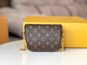 LV 25S MINI BUMBAG 17 IN BROWN MONOGRAM CALFSKIN GOLD HARDWARE