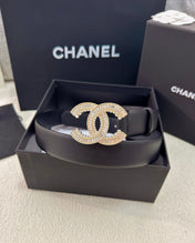 CHANEL 26S BELT 30 MM IN BLACK CALFSKIN 669347