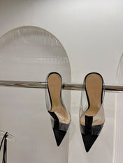 GIANVITO ROSSI 26S HEELED SANDALS 105 MM IN BLACK TPU