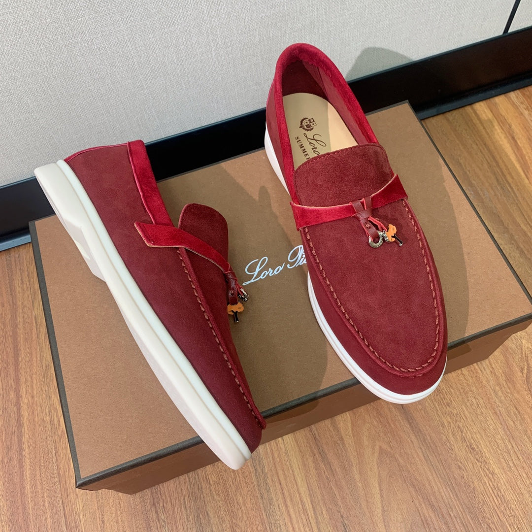 LP CHARMS WALK BABOUCHE LOAFERS GARNET SUEDE